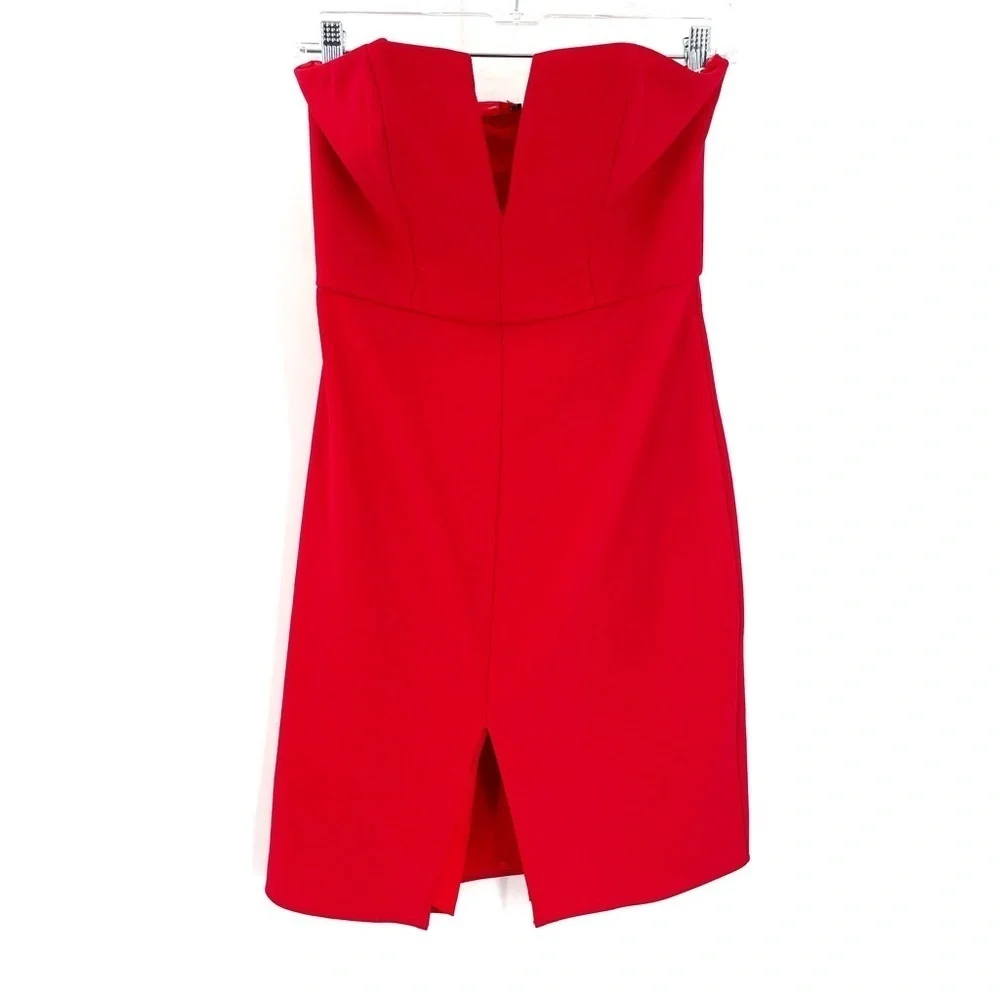 NBD Revolve Cut Down Dress in Red
